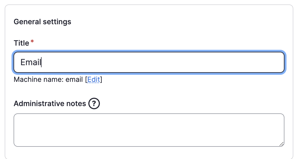 Email handler General settings